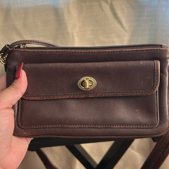 Vintage Coach Rambler brown Leather Legacy Shoulder Crossbody Bag 9061 - Picture 5 of 7